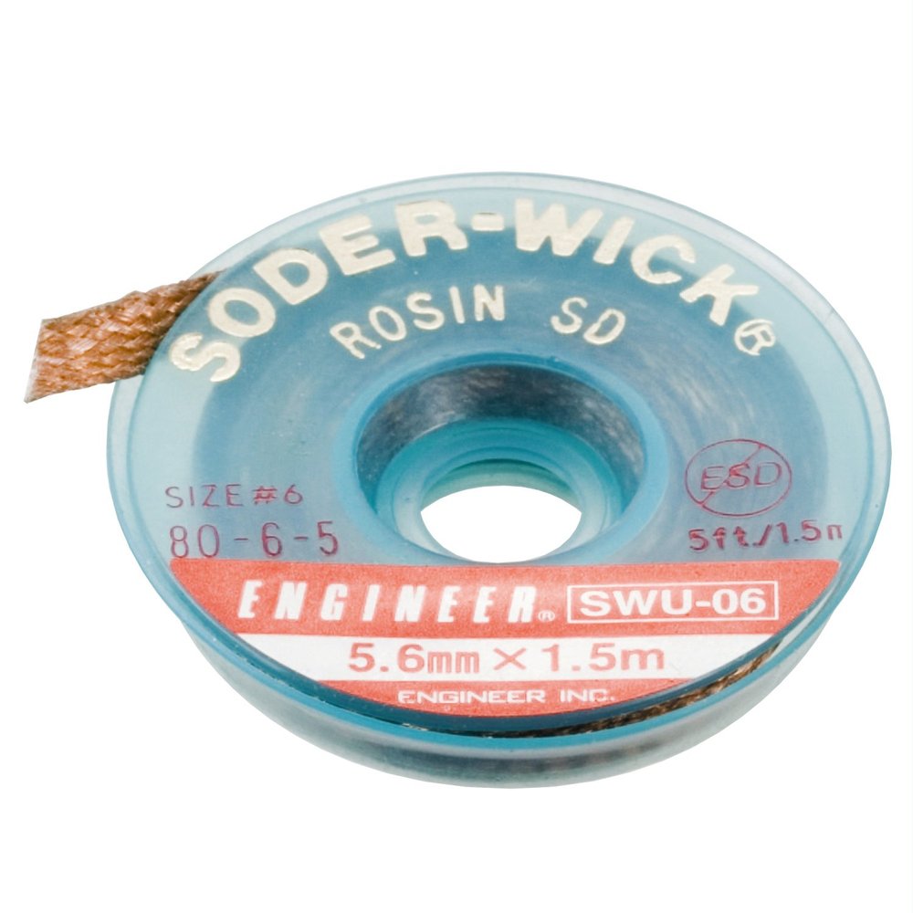 Engineer Solder Wick SWU-06 Wire Width: 0.2 inches (5.6 mm)