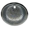 Whitehaus WH920ABB-POSS Oval 18 1/2-Inch Hammered Textured Undermount Basin with Overflow, Polished Stainless Steel view 1