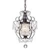 Edvivi Amorette Mini Chandelier Crystal, 1 Light Modern Elegant Glam Ceiling Light Fixture Antique Bronze, Adjustable Hanging Lighting for Closet, Bedroom, Girls Room, Kitchen Island view 1