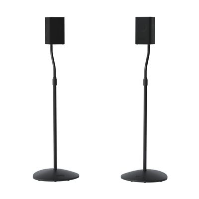 SANUS Speaker Stands Pair for Satellite & Bookshelf Speakers up to 3.5lbs  10 Height Adjustment  Includes L-Shaped Bracket & Keyhole Adapter for Compatibility  Easy DIY Assembly