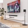 SANUS Speaker Stands Pair for Satellite & Bookshelf Speakers up to 3.5lbs  10 Height Adjustment  Includes L-Shaped Bracket & Keyhole Adapter for Compatibility  Easy DIY Assembly view 2