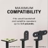SANUS Speaker Stands Pair for Satellite & Bookshelf Speakers up to 3.5lbs  10 Height Adjustment  Includes L-Shaped Bracket & Keyhole Adapter for Compatibility  Easy DIY Assembly view 3