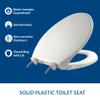 BEMIS 7800TDG Commercial Closed Front Plastic Toilet Seat, Heavy Duty Industrial Seat with Lid, Secure Installation for Long Lasting Hospitality Use, Elongated, White view 2