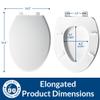 BEMIS 7800TDG Commercial Closed Front Plastic Toilet Seat, Heavy Duty Industrial Seat with Lid, Secure Installation for Long Lasting Hospitality Use, Elongated, White view 3