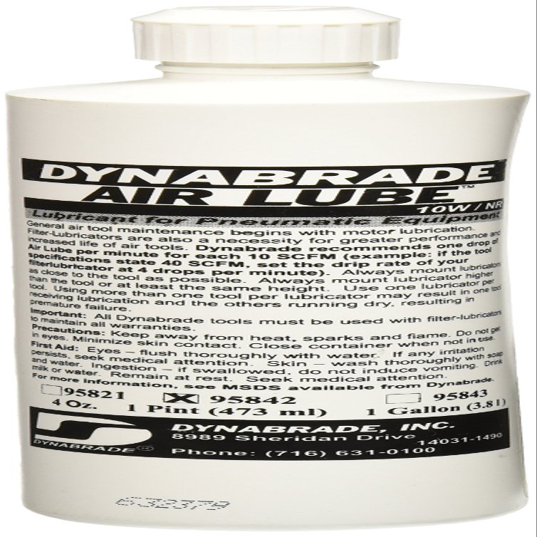 Dynabrade (95842) 1 Pint (473 ML) Tube of Air Lube | Formulated for Pneumatic Equipment | Prevent Rust and Sludge Formation for Longer Tool Operation as Needed
