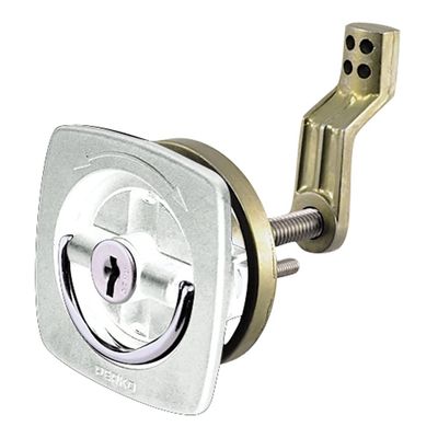 Perko 0931DP1WHT Flush Lock with Offset Cam Bar and Flexible Polymer Strike - White