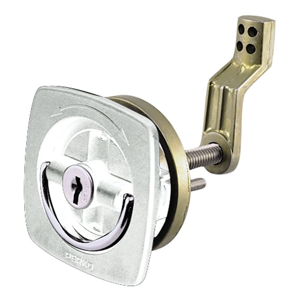 Perko 0931DP1WHT Flush Lock with Offset Cam Bar and Flexible Polymer Strike - White