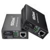 BiDi Gigabit Single Mode SC Media Converter, 10/100/1000M Fiber to Ethernet Converter, 1000Base-FX Single SC to 10/100/1000Base-T/TX RJ45, Built-in Fiber Module, SMF, 1310/1550nm, 20km, 1 Pair view 1