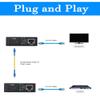 BiDi Gigabit Single Mode SC Media Converter, 10/100/1000M Fiber to Ethernet Converter, 1000Base-FX Single SC to 10/100/1000Base-T/TX RJ45, Built-in Fiber Module, SMF, 1310/1550nm, 20km, 1 Pair view 3
