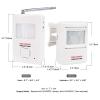 Dog Barking Alarm Motion Detector,Pir Wireless Human Body Walking Sensor Doorbell Door Security Alert System Device for Home or Office Burglar Deterrent (1Sensor + 1Receiver, White) view 2