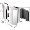 CRL REG185CH Chrome Regal 185 Series Glass-to-Glass Hinge view 2