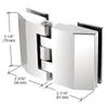 CRL REG185CH Chrome Regal 185 Series Glass-to-Glass Hinge view 3