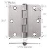 Design House Interior Door Hinge, 3.5", Satin Nickel view 2
