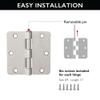 Design House Interior Door Hinge, 3.5", Satin Nickel view 3