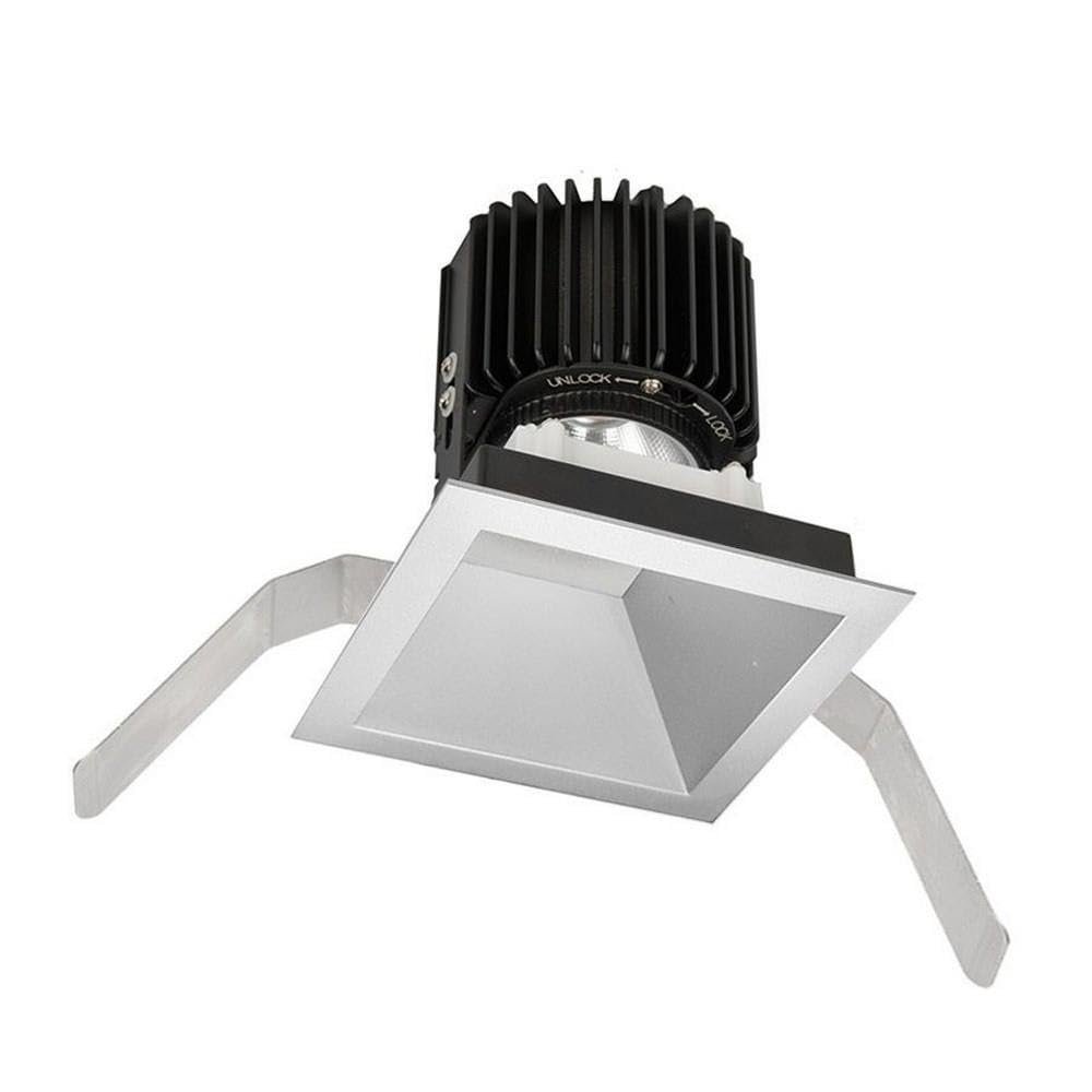 WAC Lighting R4SD2T-F830-HZ Volta - 6.39" 36W 45 3000K 85CRI 1 LED Square Regressed Trim with Light Engine, Haze Finish with Textured Glass