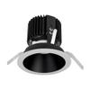 WAC Lighting R4RD2T-F827-BKWT Volta - 6.39" 36W 45 2700K 85CRI 1 LED Round Regressed Trim with Light Engine, Black White Finish with Textured Glass view 3