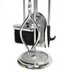Minuteman International Neoclassic 5 Piece Fireplace Iron Tool Set with Shovel, Tongs, Tampico Fiber Brush, Steel Tip Poker, & Stand, Polished Chrome view 3