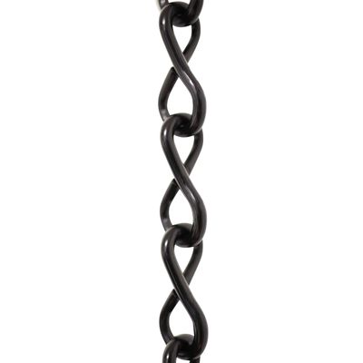 RCH Hardware CH-S50-16-BLK Steel Fixture Chain, 14 Gauge, Black