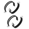 uxcell 4pcs 60mm Dia Rubber Lined U Shaped 304 Stainless Steel Pipe Clip view 1