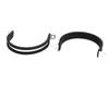 uxcell 4pcs 60mm Dia Rubber Lined U Shaped 304 Stainless Steel Pipe Clip view 3
