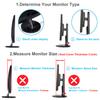 23" 24" 25" Univesal Monitor Dust Cover Scratch Resistance Nonwoven Full Body Sleeve for 23" 24" 25" Computer Monitor LED LCD Screem (Size: 24W x 18H x 3D)-Gray view 3