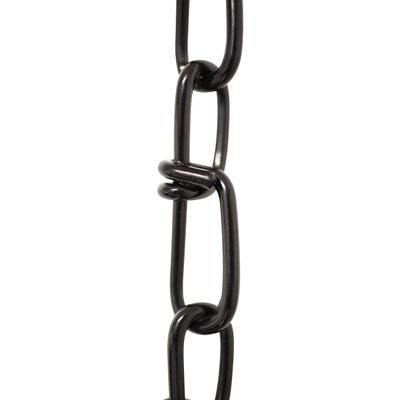 RCH Hardware CH-S52-03-BLK Steel Basket Chain 14 Gauge, Black (1 Foot)