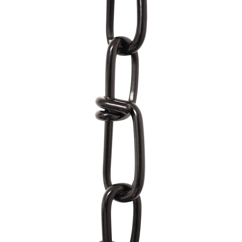 RCH Hardware CH-S52-03-BLK Steel Basket Chain 14 Gauge, Black (1 Foot)