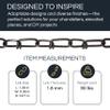 RCH Hardware CH-S52-03-BLK Steel Basket Chain 14 Gauge, Black (1 Foot) view 2