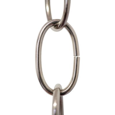 RCH Hardware CH-S56-10-PN Steel Chandelier Chain 9 Gauge, Polished Nickel (1 Foot)