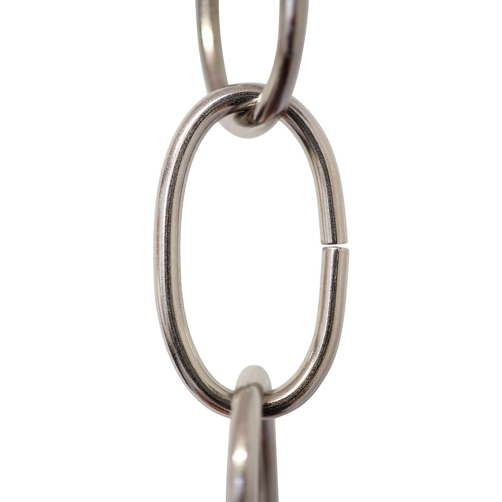 RCH Hardware CH-S56-10-PN Steel Chandelier Chain 9 Gauge, Polished Nickel (1 Foot)