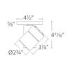 WAC Lighting Exterminator II MO-1023F-835-WT 1023 LED Energy Star Monopoint Finish 3500K, Flood Beam, White view 3