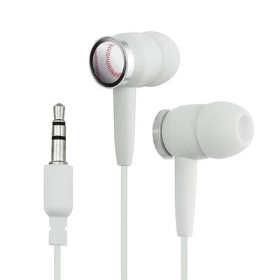 Baseball Ball Sport American National Black in-Ear Earbud Headphones, White