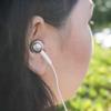 Baseball Ball Sport American National Black in-Ear Earbud Headphones, White view 2