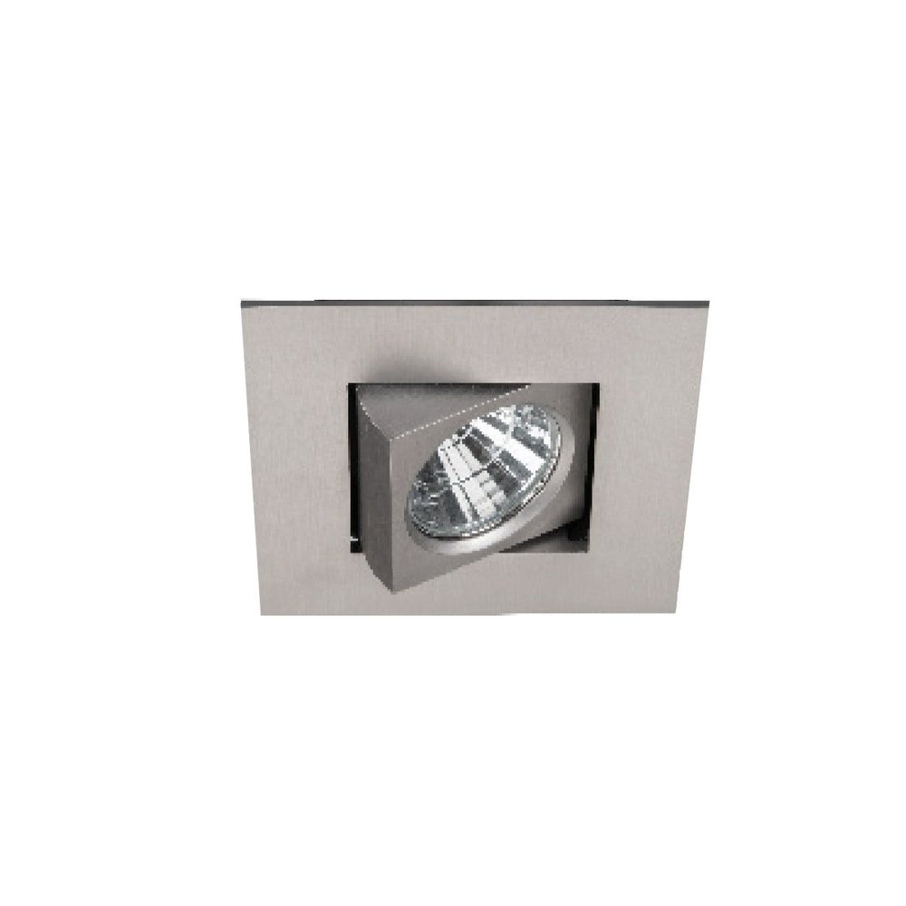 WAC Lighting R2BSA-F930-BN Oculux 2" LED Square Adjustable Trim with Light Engine and Universal Housing in Brushed Nickel Finish Flood Beam, 90+CRI and 3000K