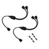 HUALAND 2PCS Black 4 Pins LED Splitter Cable 2 Way Y Splitter view 1