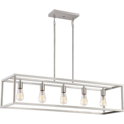 Quoizel New Harbor 38" Island Light, Brushed Nickel