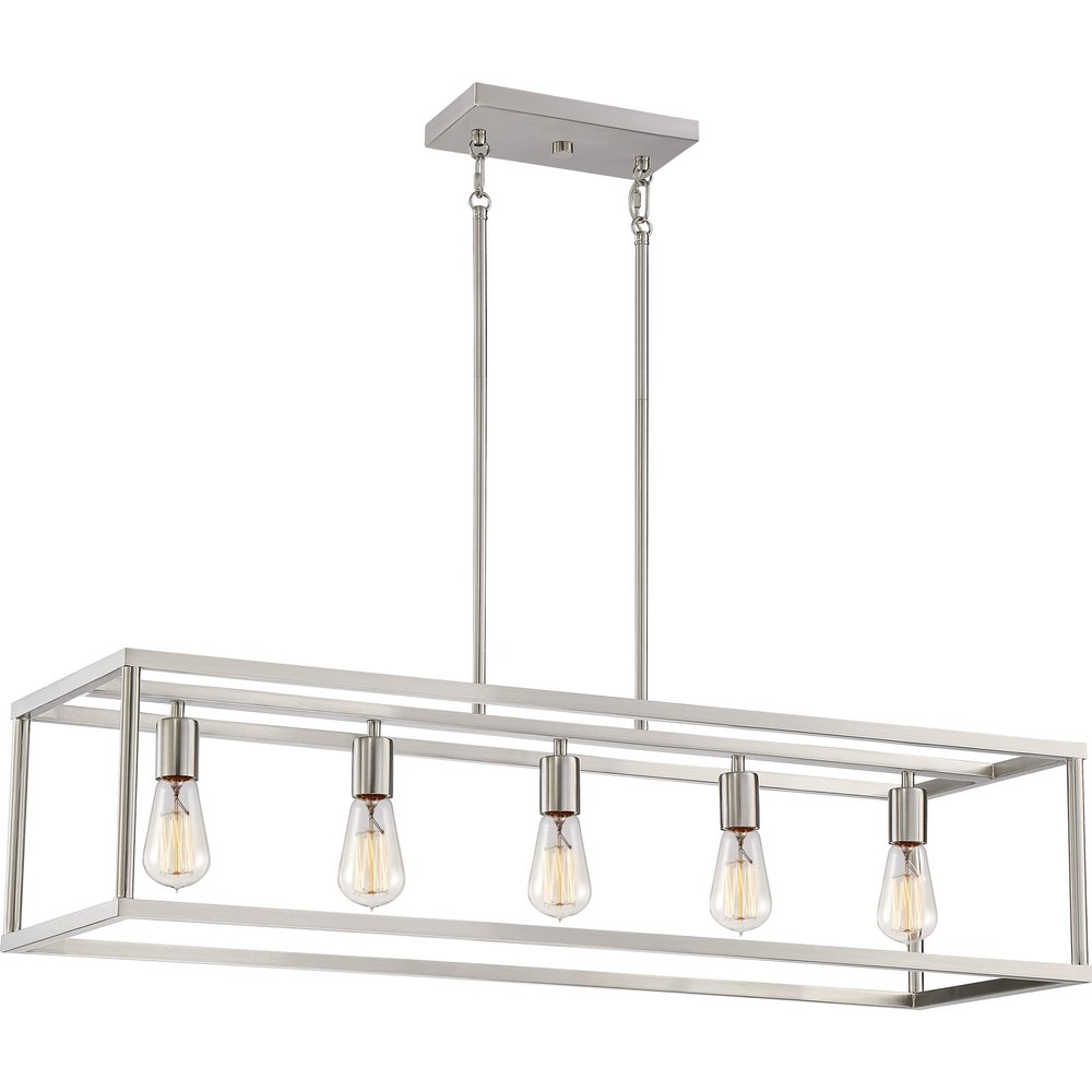 Quoizel New Harbor 38" Island Light, Brushed Nickel