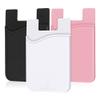 SHANSHUI Cell Phone Wallet, 3 PCS Strong Adhesive Card Sleeve Silicone Card Pouch Stick on Phone Compatible for iPhone/Samsung Galaxy/Sony/Huawei and Most Smart Phones - Black White Pink view 1
