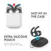 AhaStyle 3 Pairs AirPods Ear Hooks Cover Silicone Accessories Compatible with Apple AirPods and EarPods Headphones(Black) view 2