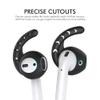 AhaStyle 3 Pairs AirPods Ear Hooks Cover Silicone Accessories Compatible with Apple AirPods and EarPods Headphones(Black) view 3