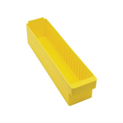 Quantum QED603YL Storage Systems Super Tuff Euro Drawers | Oil Chemical Resistant Tray Organizer for Industrial Kitchen Automotive Warehouse | 24"W x 5.56"D x 4.62"H, Yellow, Polystyrene (Case of 12)