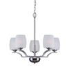 Forte 2631-05-55 Five Light Chandelier, Brushed Nickel view 1