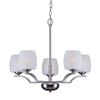 Forte 2631-05-55 Five Light Chandelier, Brushed Nickel view 2