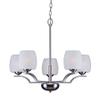 Forte 2631-05-55 Five Light Chandelier, Brushed Nickel view 3