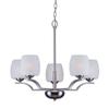 Forte 2631-05-55 Five Light Chandelier, Brushed Nickel view 4