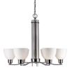 Forte 2644-06-55 Six Light Chandelier, Brushed Nickel view 1