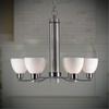 Forte 2644-06-55 Six Light Chandelier, Brushed Nickel view 2