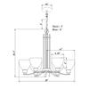 Forte 2644-06-55 Six Light Chandelier, Brushed Nickel view 3