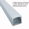 Litever 6 Pack Aluminum LED Channel - for LED Strip Mounting-3.3ft/1 Meter Aluminum Channels, 23mm Wide 21mm Deep, End Caps, Brackets, Spotless Lighting Effect with Frosted Cover-6-PACK-(LL-WH-2420) view 3
