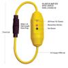 Tower Manufacturing 30396002-08 Manual-Reset 20 AMP Inline GFCI Cord, 2 Feet, Yellow view 3